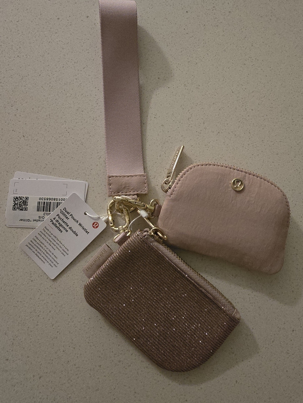 lululemon athletica Blush Pink Key Ring Wallet Set - Picture 2 of 2
